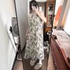 New Chinese style ink tie-dye suspender dress women's summer loose and thin small long dress off-the-shoulder a-word skirt