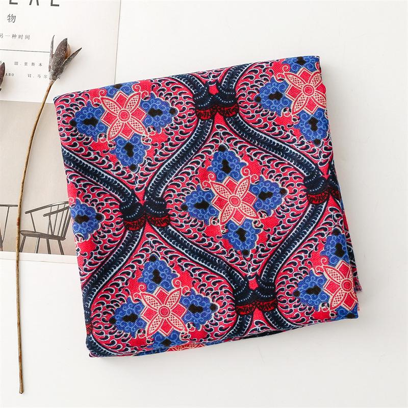 88*180cm Bohemian Styles Women Viscose Scarf Shawl Cotton Linen Feeling Tassel Pashmina Muslim Hijab Wrap Lady Female