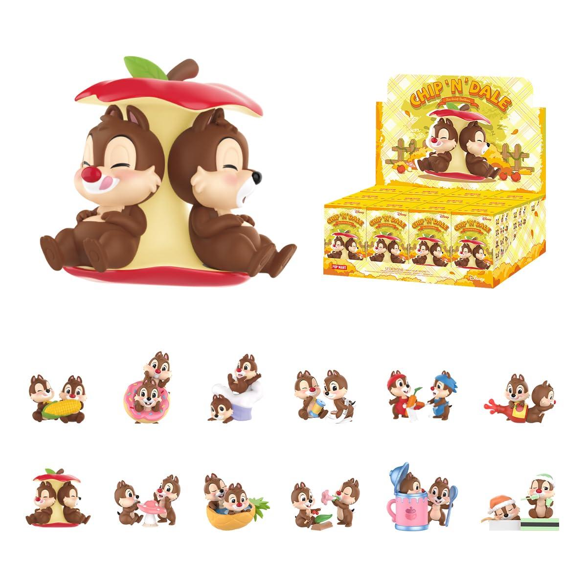 

POP MART Disney Chip Dale Brothers Series Box of Pop Mart Gachapon Blind Box Plastic Premium Soft Original Birthday Gift n Fun-Loving [Assorted 12]