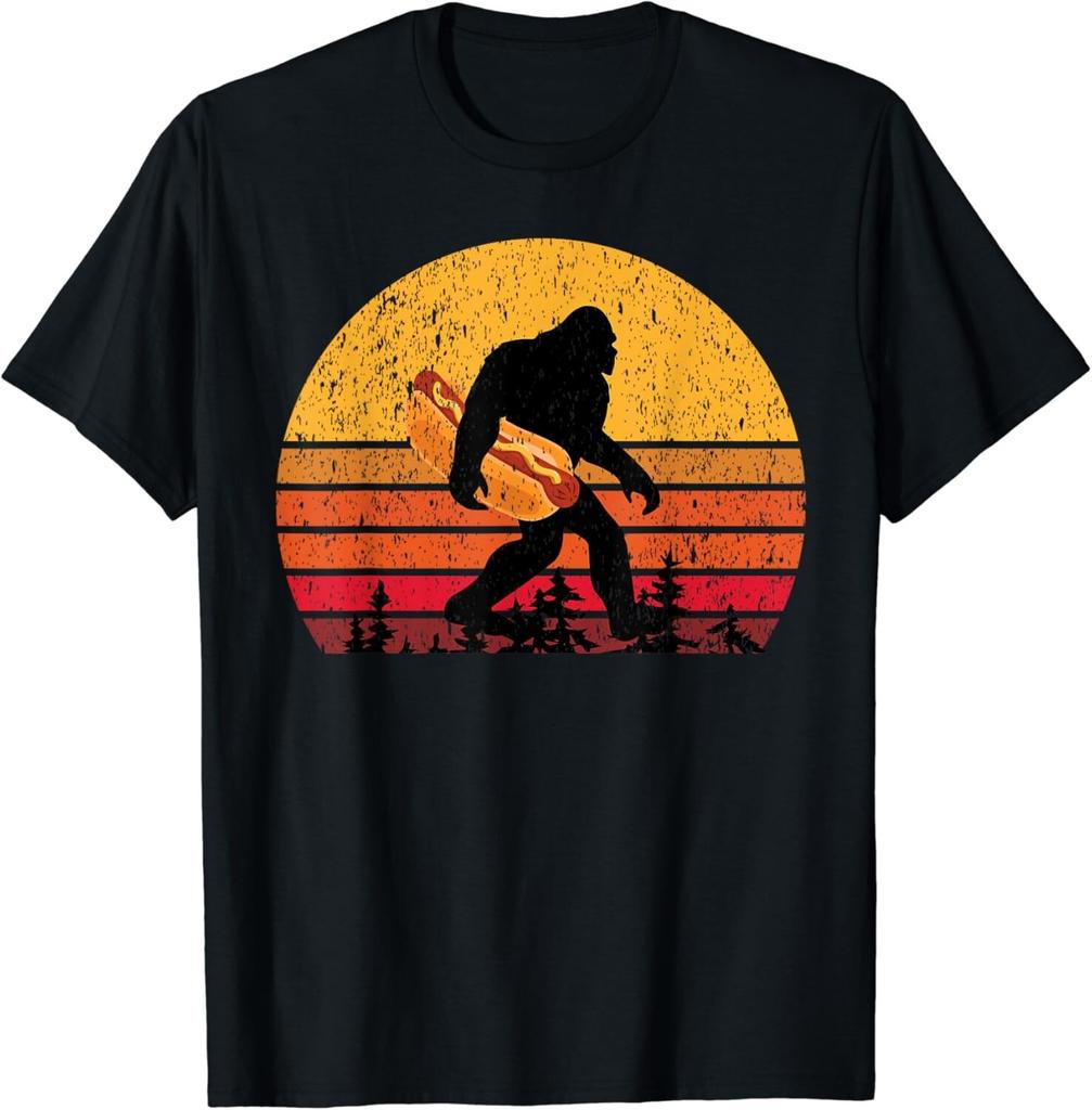 Bigfoot T Shirt Mens Womens Tees Top for Women _ Men Hot Dog Gift Unisex T-Shirt Mens Womens Tees Top