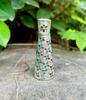 999 Silver Handmade Dry Kajal Box, Surma Kumkum Sindoor Container, Sindur dani dibbi, Elongated Enamelled, 6 cm length, Temple Pooja