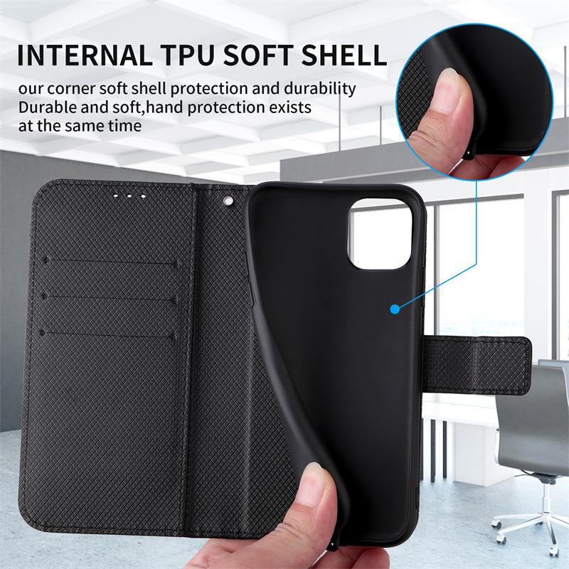 Funda Cartera de Cuero Lisa Tipo Libro con Tapa Magnética para Doogee Note 58 59 Note58 Note59 Pro Holder Capa Coque Fundas Shell