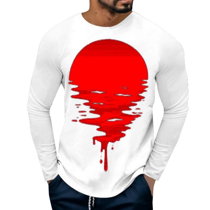 Halloween 3D Digital Printed Men's Casual Base Shirt PLUS SIZE T-Shirts (men’s)