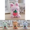 Adorable Cute Plush White Rabbit Keychain Creative Fruit Bunny Plush Toy For Girls