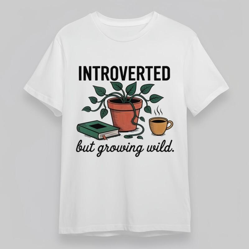 Женская мягкая удобная классическая футболка для интровертов с графикой роста растений, оверсайз S