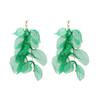 Less Heart Temperament Fringed Fabric Earrings, Handmade Niche Long Fairy Earrings