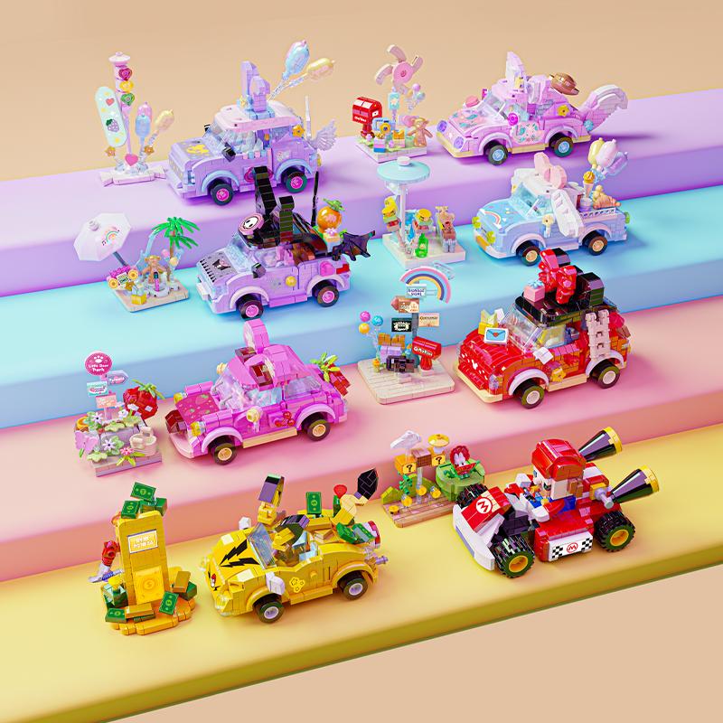 Giocattoli Cartoon Pokemon per Bambini Macchina Blocchi da Costruzione Diamante Giocattoli Educativi per Bambini Regali di Compleanno Decorazioni da Scrivania