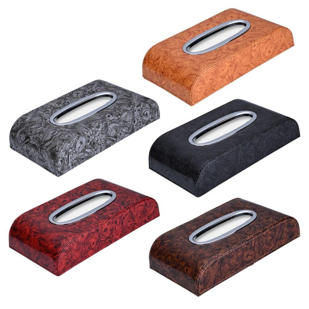 Curved Design Car Tissue Box High-end Style Car Console Tissue Box Car Interior