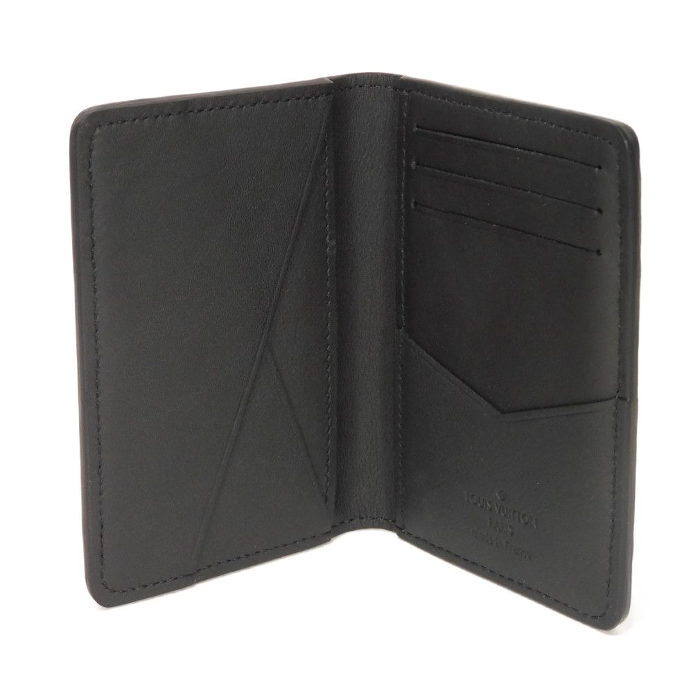Used Organizer De Poche M62899 7946 (12564) Current LV Logo Black RFID Unused Monogram Shadow Noir Men's from Japan