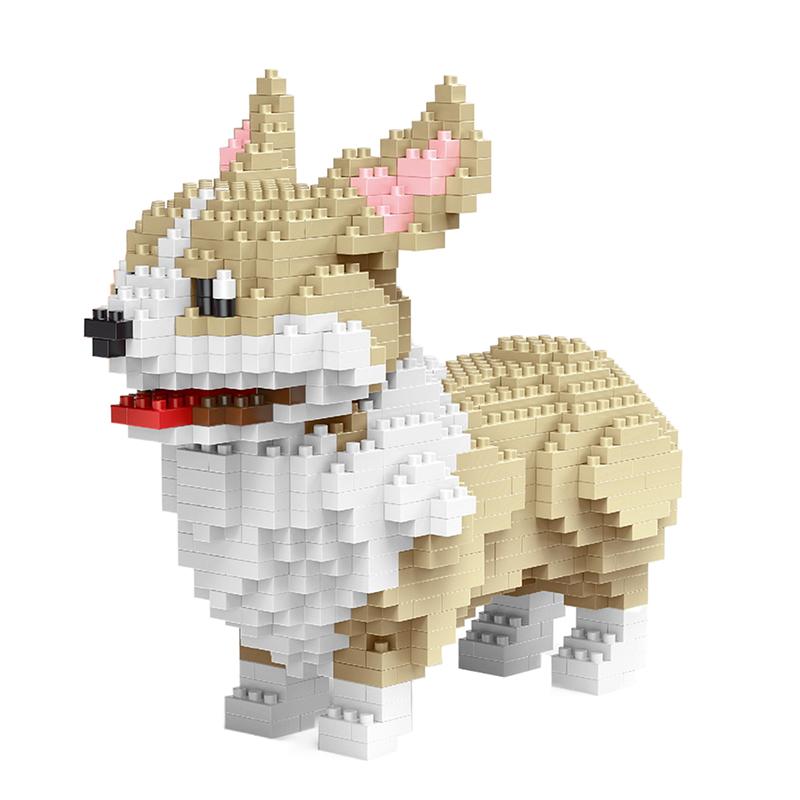 Cartoon Animal Building Blocks Creative Pet Dog Assembly Toy Diy Educational Puzzle Parent-Child Interactive Toy Gifts