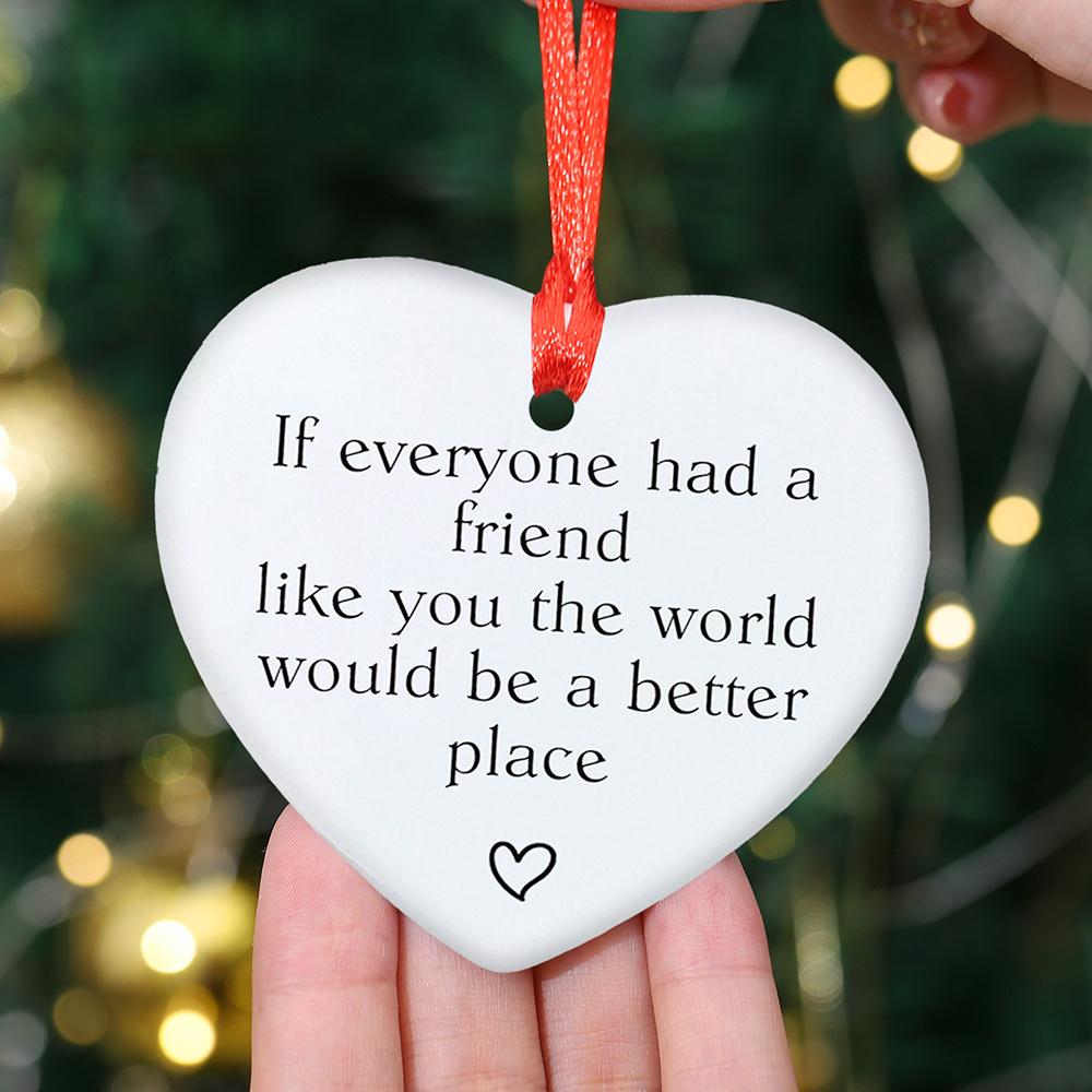 1 Friendship Commemorative Decoration - Gift Pendant - Best Friend Birthday/Thank You Gift, Festive Ribbon Decoration, 2D Flat