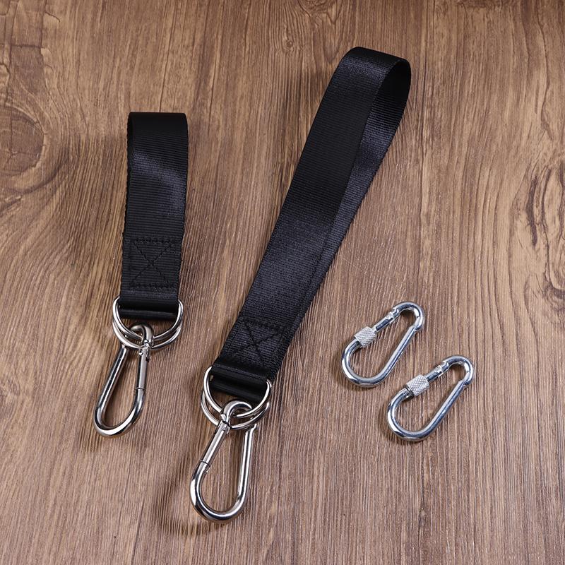 2Pcs Durable Hanging Belt Hammock Swing Hanging Belt And Steel Alloy Hooks Outdoor Camping Hiking Tools Hammock Accessories