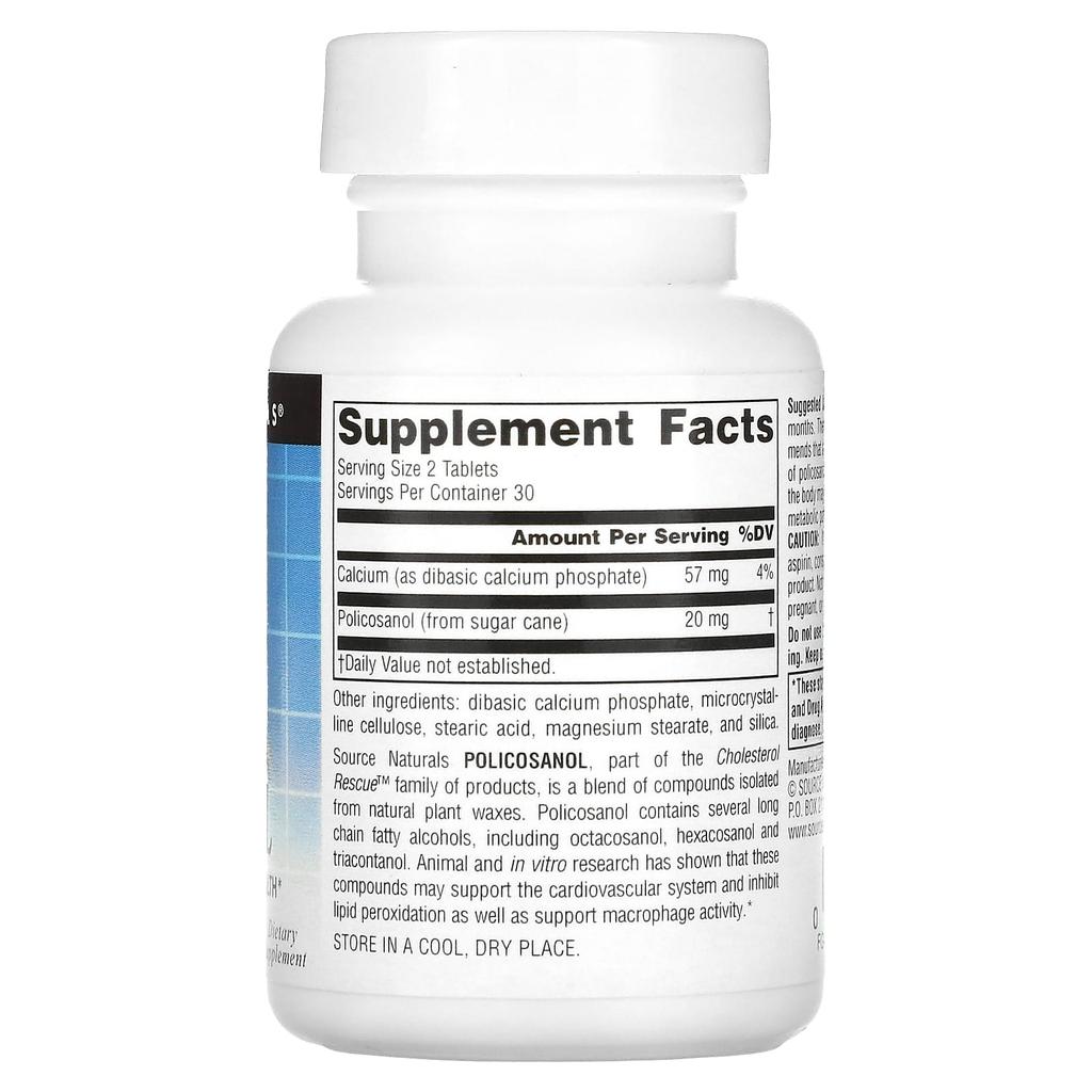 Policosanol, 10Mg, 60 Tablets