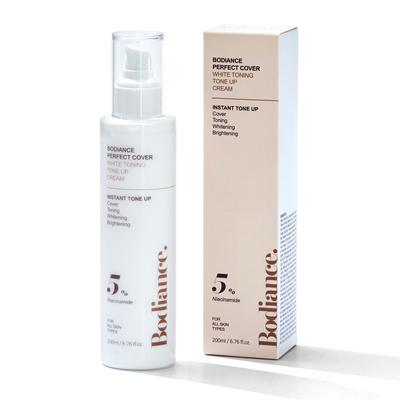 Badience Perfect Cover White Toning Tone-up Cream 200ml Non-pigmented Natural Tone-up Vitamin Whitening, 1 Piece