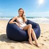 Portable Folding Inflatable Lazy Sofa, Pvc Multifunctional Air Lounge Chair For Living Room Camping Beach Comfort