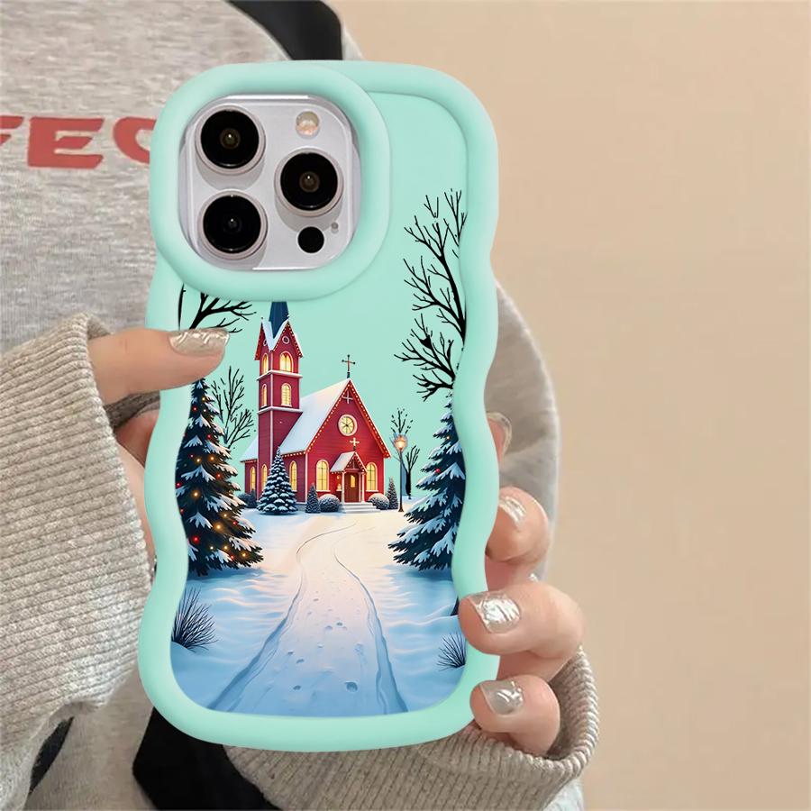 Winter Snow Merry Christmas Soft Phone Cover Case for iPhone 15 Plus 14 16 Pro Max 11 XR 12 8 17 Air 13