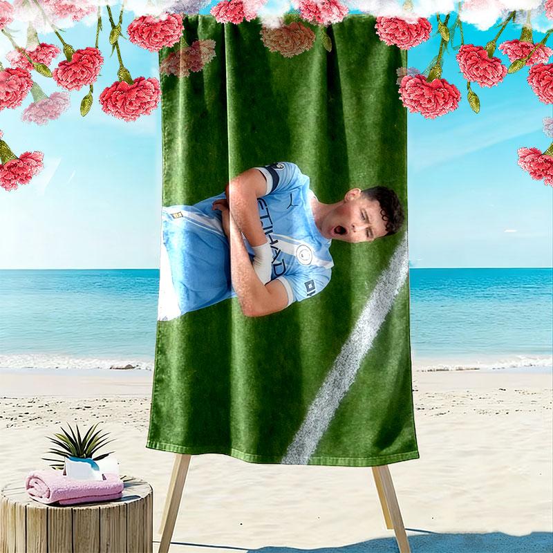 Phil Foden Print Beach Towel, Large Soft Quick Dry Towel for Beach Camping Swimming