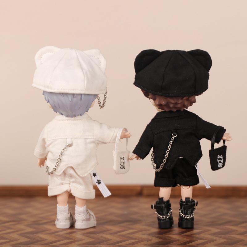 Ob11 Kleidung Niedliche Uniform Molly Puppe Gentleman Anzug Kleidung Hemd Krawatte Dekoration Fischgräten Rasierer Hut 12 Punkte BJD GSC Körper