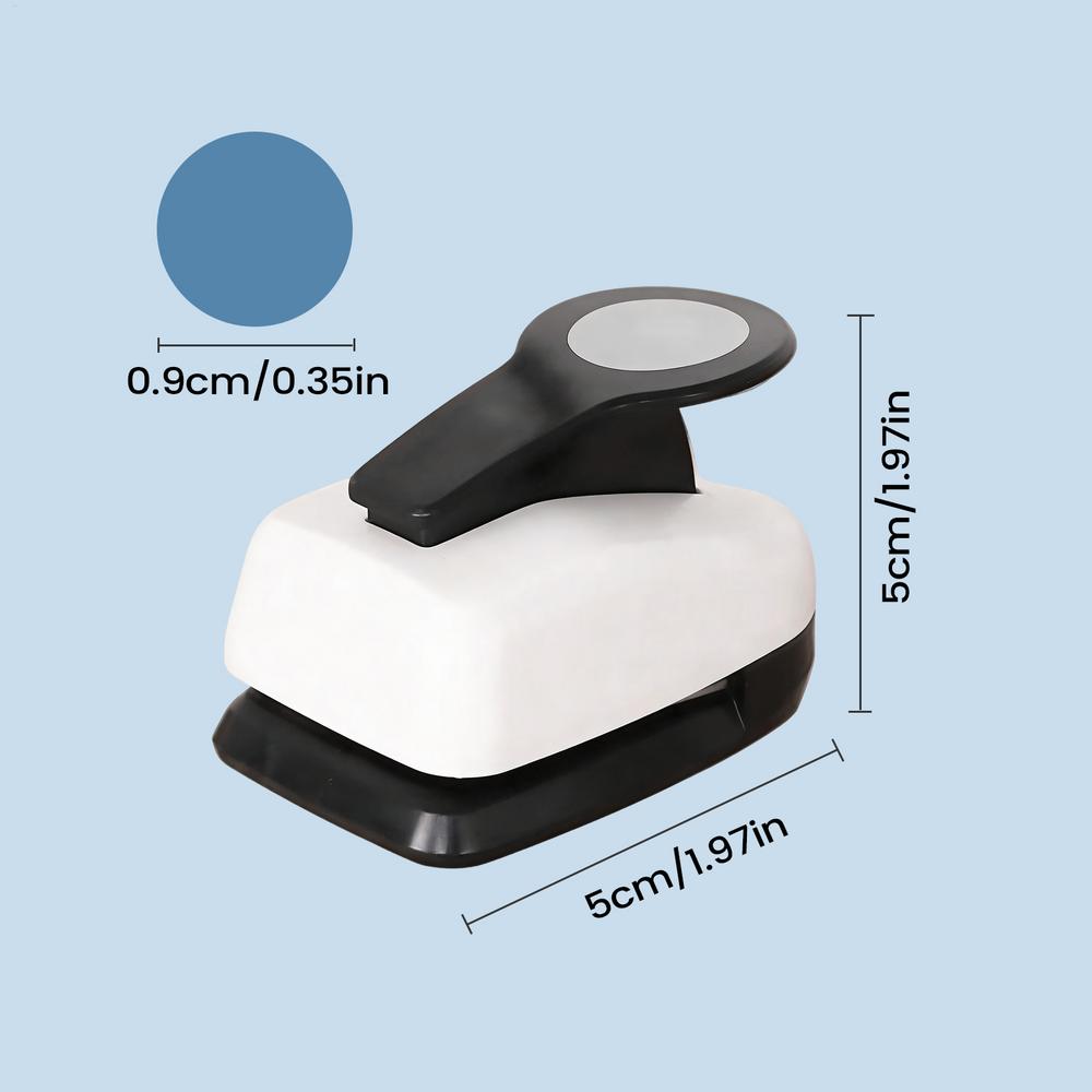 Round Hole Punch & Embossing Tool Precision Craft Cutter Multi-Shape for Scrapbook Cards Envelopes School Office Planner Making