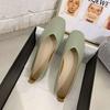 Shallow Flat-soled Single Shoes for Women's Spring and Autumn Versatile Soft Leather Soft-soled Super Soft Doudou Shoes 2025 New Lazy Grandma Shoes