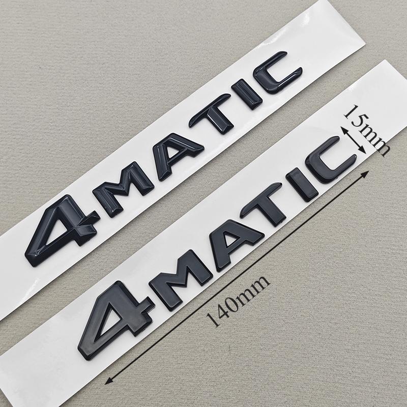 3D ABS Chrome Car Letters 4MATIC 4 MATIC Rear Trunk Badge Emblem For Mercedes Benz C E G S GLC GLS Class AMG Sticker Accessories