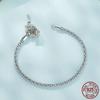 New S925 Silver Heart Lock Key Basic Bracelet Niche Versatile Gift Bracelet Jewelry for Girlfriend