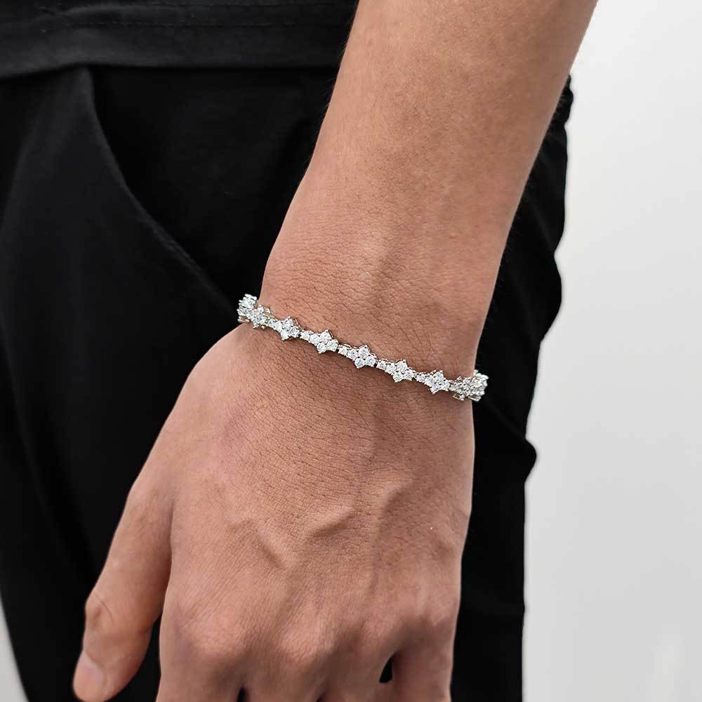 Hip Hop Spring Buckle Airplane Tennis Chain Zircon Men'S Bracelet Jewelry Women'S Light Luxury High-End Accessories
