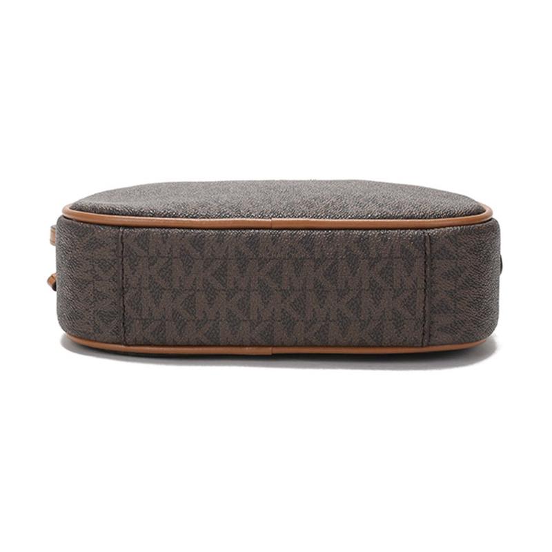 Michael Kors Jet Set Presbyopia Printed Fashion Commuting Artificial Leather Shoulder Crossbody Bag Women's Brown Small