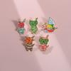 Cartoon Game Elf Enamel Pins Custom Leaf Spliced Fox Octopus Brooches Lapel Badges Animal Plant Jewelry Gift for Friends