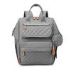 Quilted Pattern Diaper Bag Backpack, Large Capacity Multifunctional Maternity Bag with Stroller Strap, Lightweight Casual Baby Nappy Bag