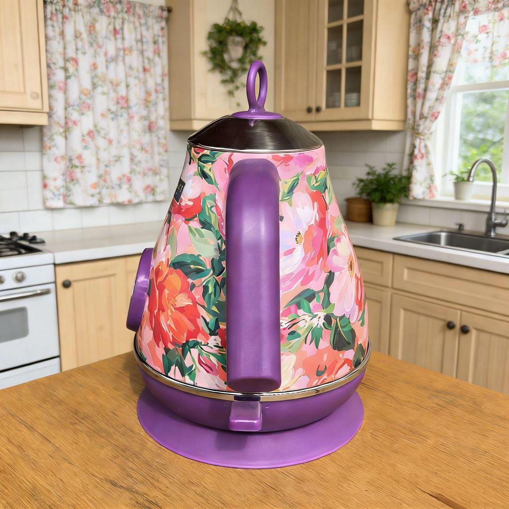 Retro Hand-Painted Luxury Kettle with Temperature Display