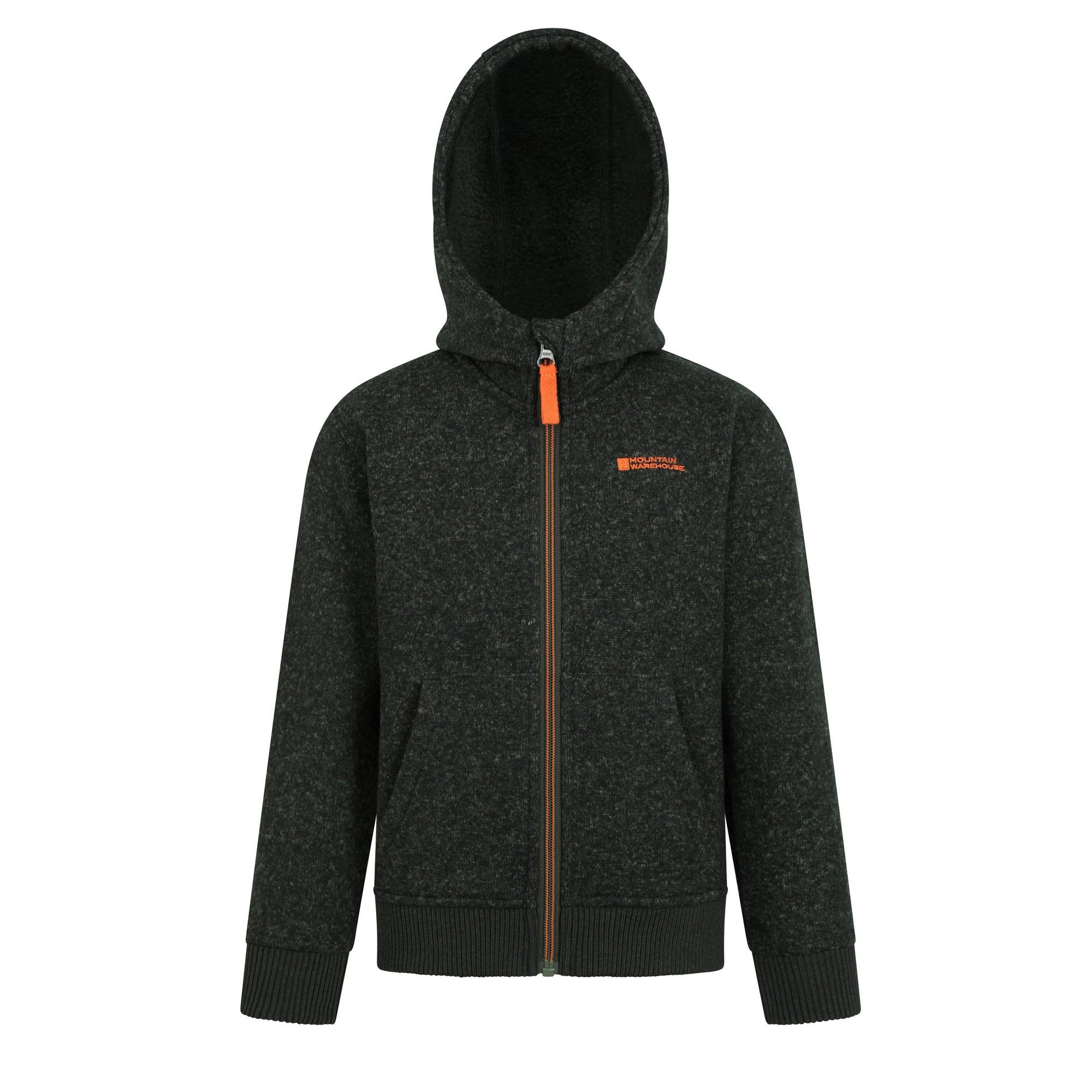 Mountain Warehouse Childrens/Kids Nevis Full Zip Hoodie 11-12 kaki foncé