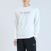 Li Ning Plain Round Neck Logo Casual Knitted Sports Sweatshirt Without Hood Fleece Long Sleeve Unisex sweatshirt White AWDTE03-2