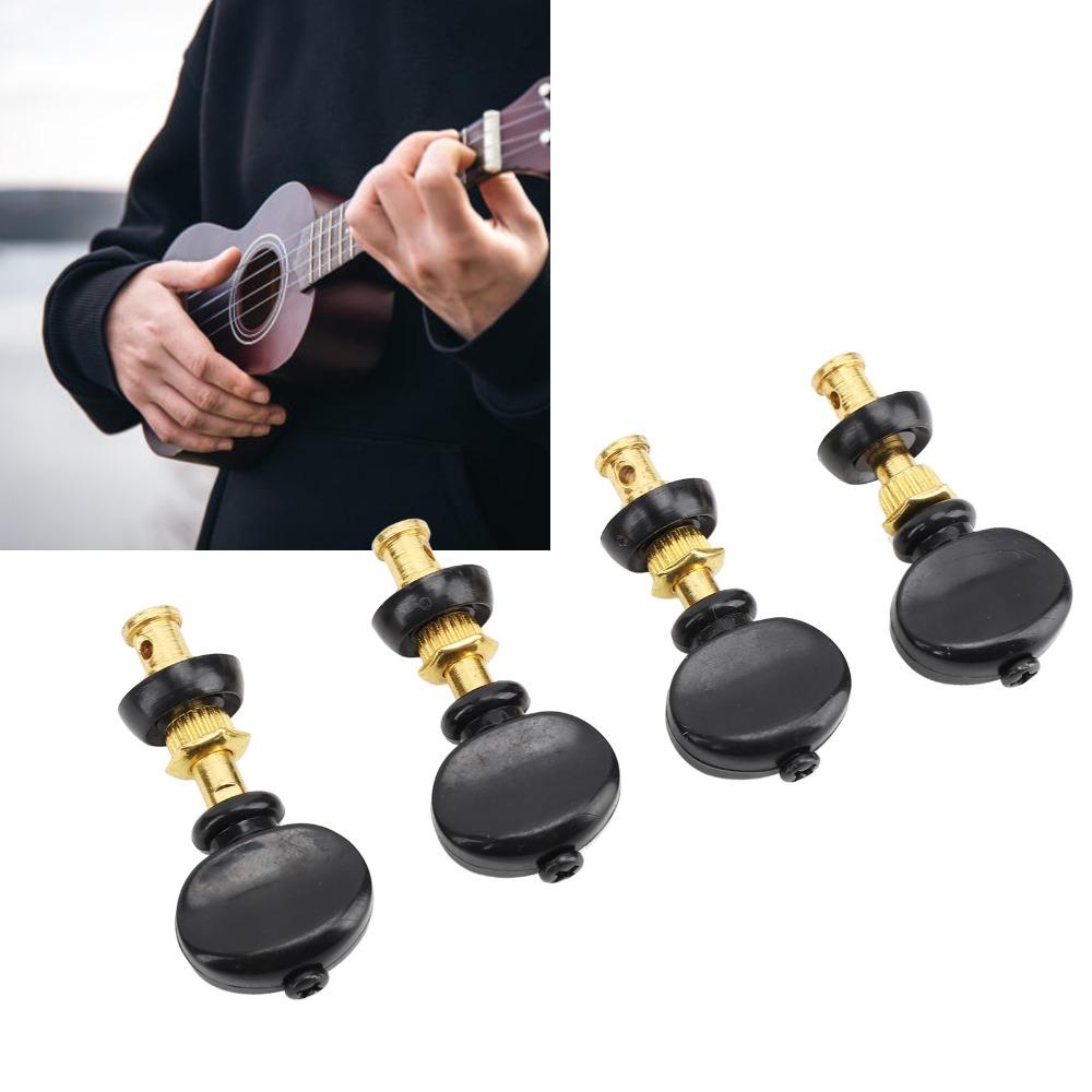 8PCS Accurate Tuning Ukulele Tuners Black And Golden Ukulele Tuning Keys Ukulele Tuning Peg Ukulele