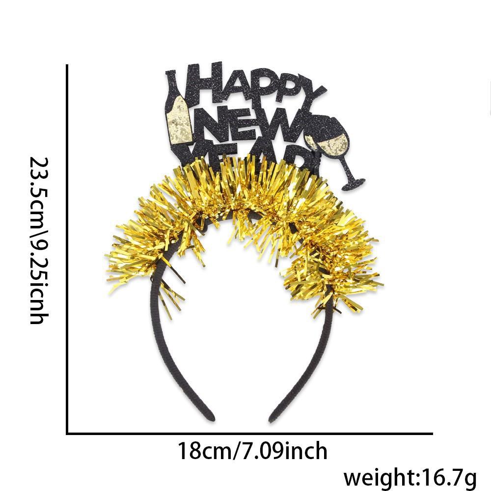 

1pc Happy New Year Headband, Glitter Headpiece Holiday Hair Accessories New Year s Eve Party Gifts, Special Occasion Hairband
