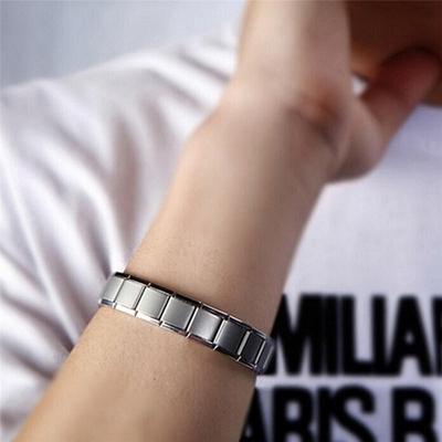 Titanyum Çelik Elastik Streç Bilezik Erkekler Kadınlar Için Enerji Sağlık Bileklik