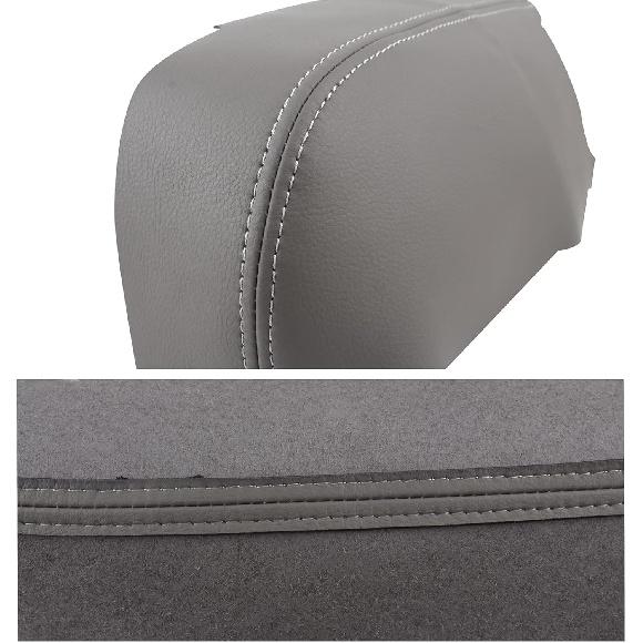 AUTOKAY 2pcs Leather Front Door Panels Armrest Cover Fits for Honda Pilot 2009-2015 - Gray