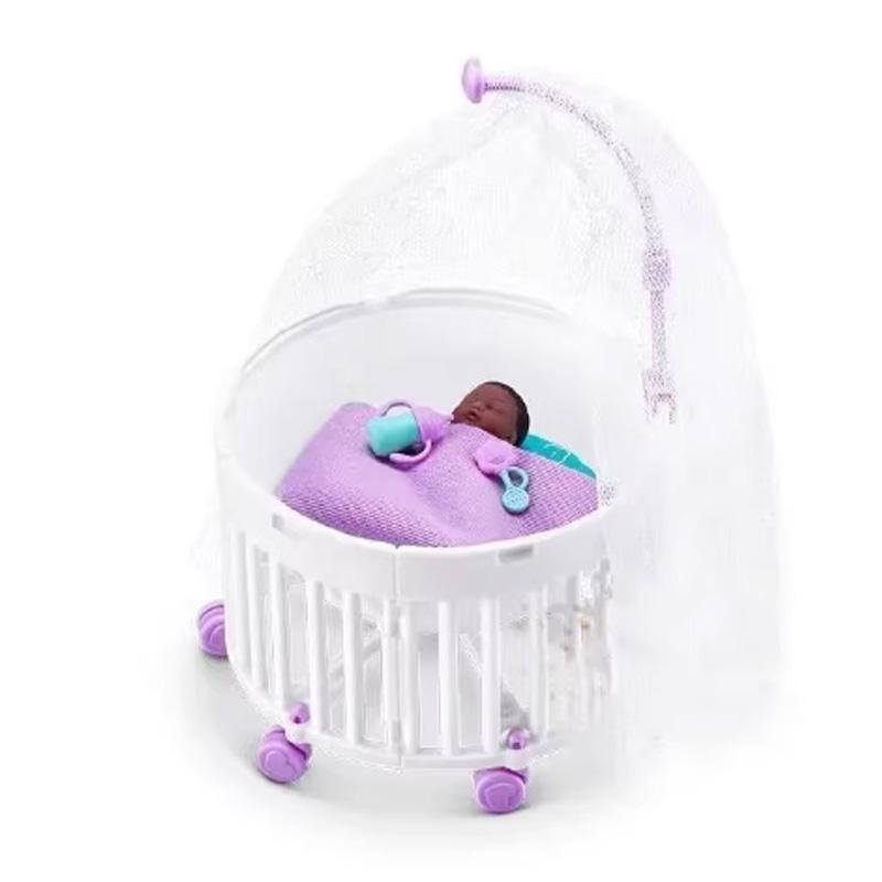 5 Surprise Small Baby Series 2 Silicone Baby Doll  Egg With Cradle Stethoscope Nursery Playset For Kids Toddlers