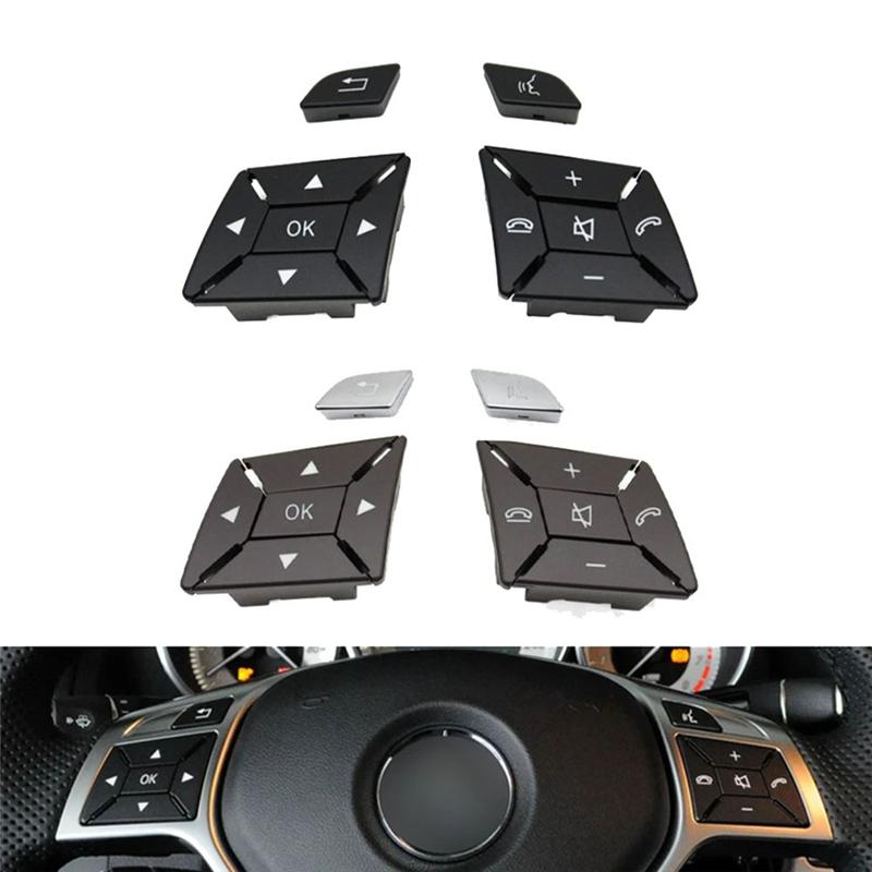 AB12-Car Steering Wheel Button Cover Menu Control Switch A2185400162 For W204 W117 W218 W156 W246 A1725400262