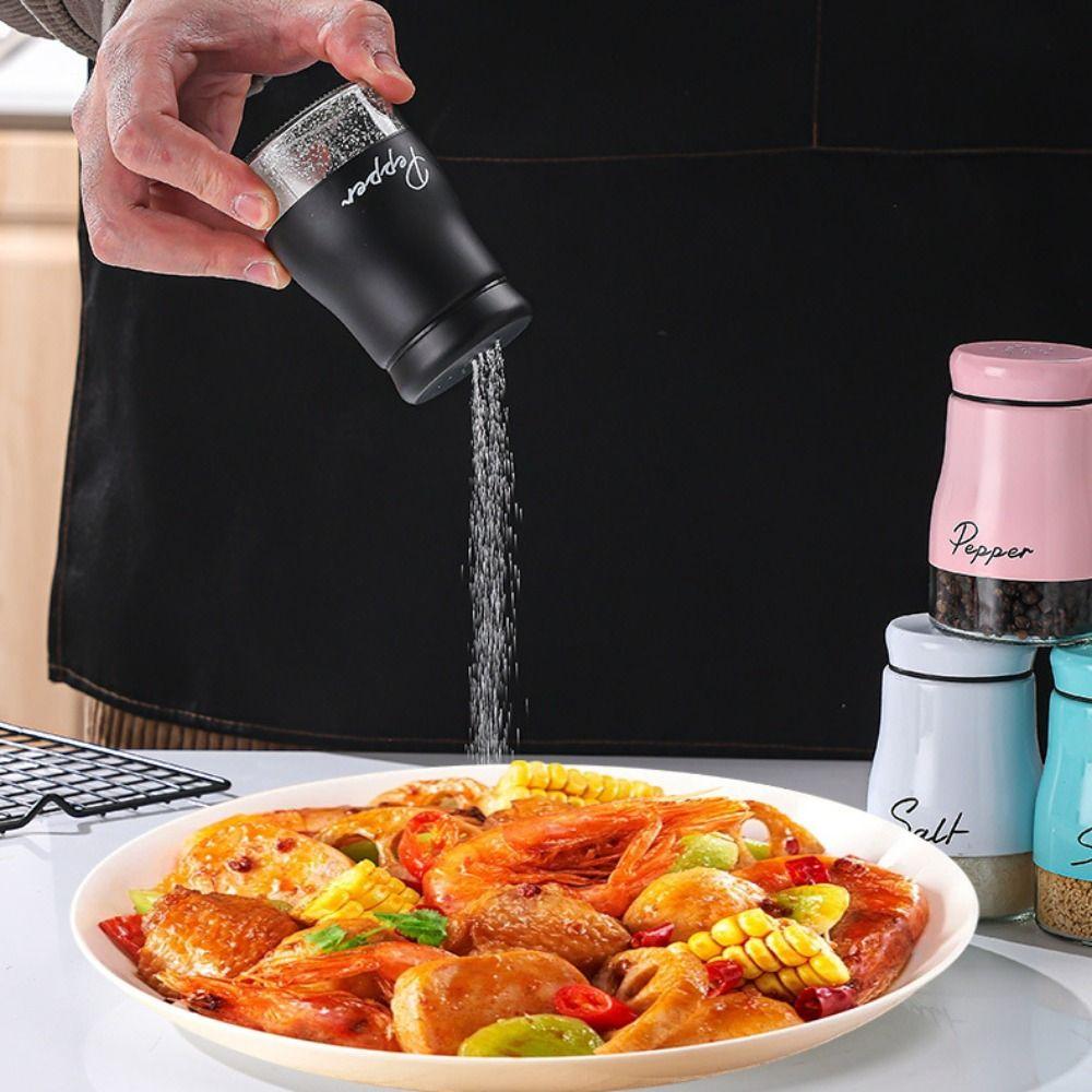 2PCS Leak-proof Salt Pepper Bottle Set Moisture-proof Seasoning Bottle BBQ Seasoning Bottle  Chef