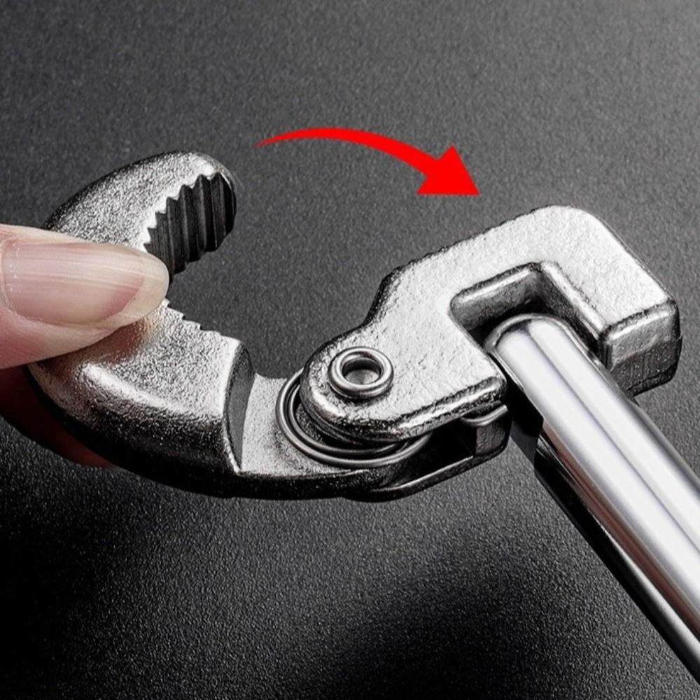 Useful Adjustable Head Basin Wrench Carbon Steel Multi-Functional Sink Wrench Plumbing Tool Drain Installation