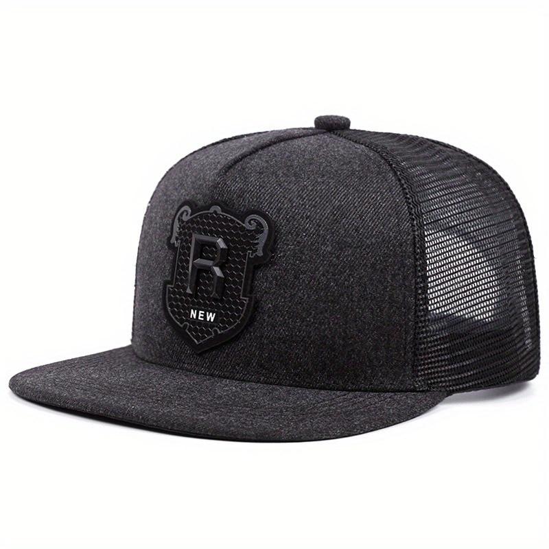 R Letter Icon Men's Baseball Cap for Male Summer Outdoor Adjustable Sports Hip Hop Hat Breathable Mesh Trucker Sunscreen Caps