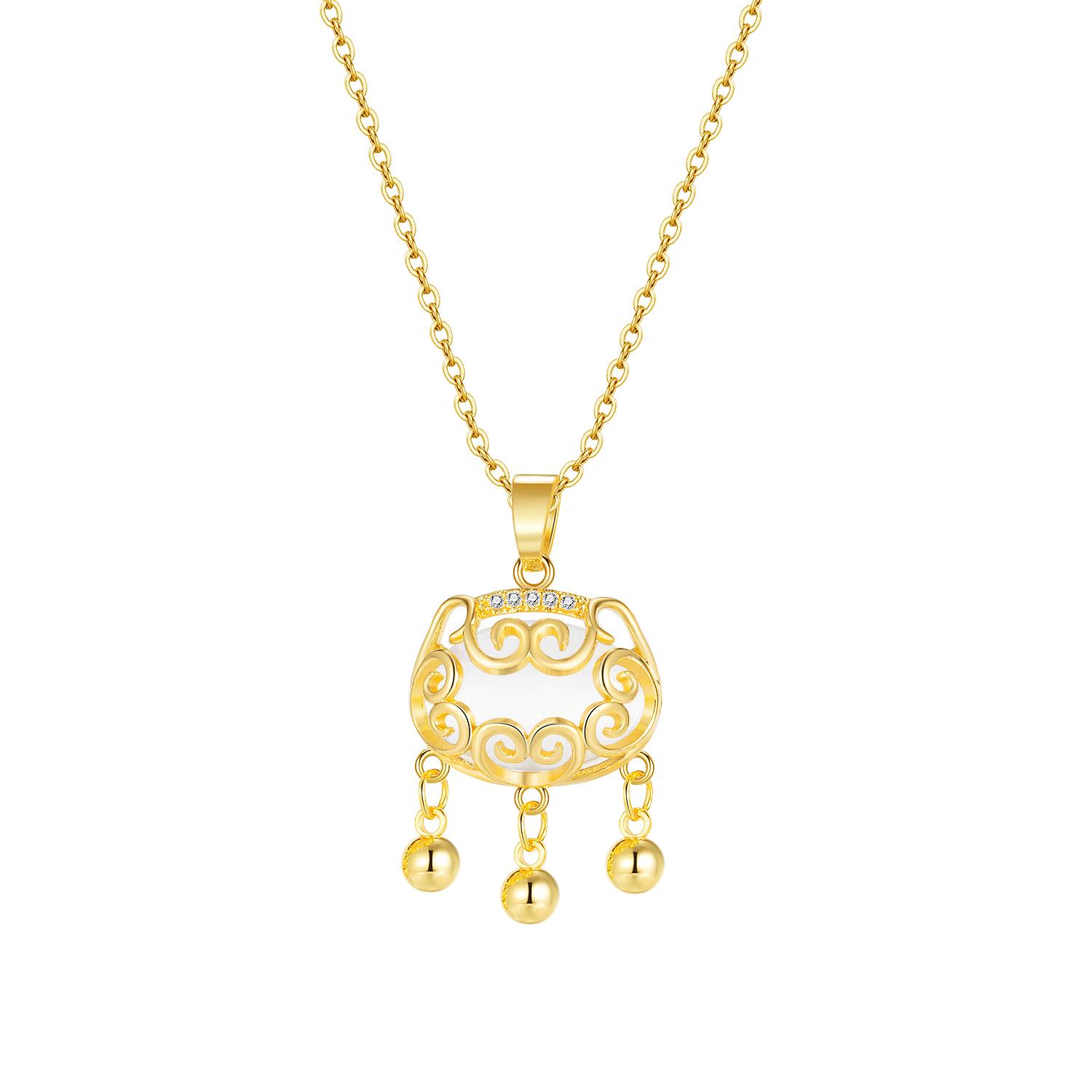 

Минималистичное национальное трендовое ожерелье-подвеска с кисточкой Замок мира из нержавеющей стали для женщин