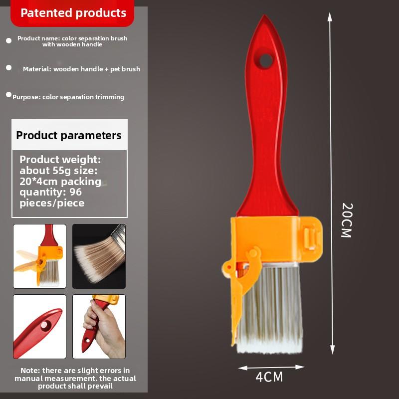 2-in-1 Präzisions-Kantenmalpinsel Langlebiger Malpinsel Mehrzweck-DIY-Werkzeug für Wände, Fenster, Decken Wiederverwendbare Latexfarben-Malpinsel