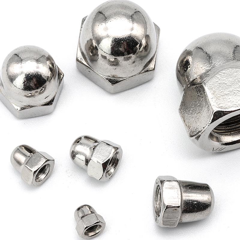 304 Stainless Steel Hexagonal Cap Nut Set, Mixed DIN1587, Boxed