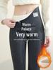 Women's High-Waisted Lambswool Leggings - Autumn/Winter, Warm Fleece, Non-Irritating Cotton for Belly and Legs