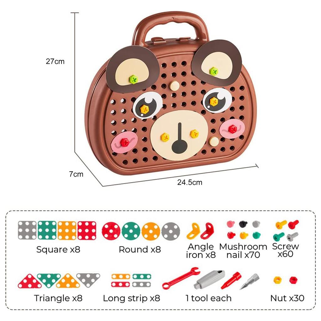 DIY Elektrische Bohrer Schraube Werkzeug Set Puzzle Spielzeug Simulation Reparatur Toolbox Weihnachten Geschenke Demontage Blöcke Toolbox für Kind