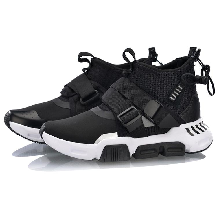 Li Ning Skateboard Shoes Women's High Top Standard Black/Standard White AGLP046-2