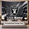 Custom Name Text Tapestry Las Vegas Raiders Personalized Polyester Wall Tapestry For Bedroom And Room
