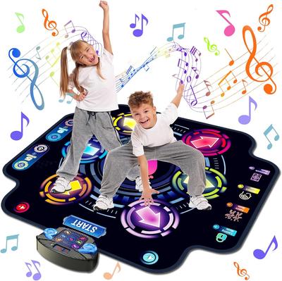 Tapis de Danse pour Enfants, Tapis de Danse Électronique Unique avec 6 Boutons et Bluetooth 9 Niveaux, Jouet de Danse, Anniversaire pour Filles et Garçons Âgés de 3 à 12 Ans
